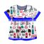 Printed with a mini-military pattern of the little girl cotton short-sleeved skirt ranked the top 100 in the world