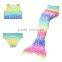 3pcs set Lovely Kid Mermaid Set Girls Swimsuit Mermaid Cosplay Costume