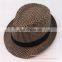 Wholesale Grid Pattern Gentleman Straw Hat