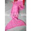 Fairy tale sea-maiden tail blanket knitted wool blend handmade nap blanket