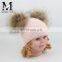 Custom Knitted Hat Cheap 100% Acrylic Pom-Pom Bulk Beanie