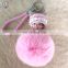 Beautiful Diamond Monchhchi Keyring Cute Kiki Key Chain Fancy Design Rex Rabbit Fur Ball Pendant