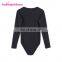 Custom Latest Popular Winter Black Bodysuit Bodycon Women Made Rompers Jumpsuits