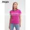 China cheap women work uniform polo t shirts blank pink design