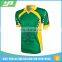 Dye sublimated Shorts sleeves cheap cricket clothing with yellow