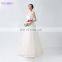 Graceful Latest Design Wedding Event Ivory Tulle With Handmade Flower Sweetheart Off The Shoulder Beaded Long Bridesmaid Dresses