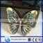 Metal butterfly rhinestone brooch