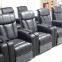 Top grain yellow cow leather home theater seats with power recliner