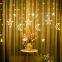 High Quality outdoor indoor moon& star curtain icicle string lights wholesale