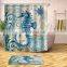 I@home Wholesale Polyester 3d Print Shower Curtain Waterproof Sea Animal Octopus Turtle