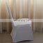 White universal stretch polyester chair cover for wedding