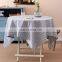Japanese style indoor kitchen decoration table cover geometric lattice cotton linen fabric jacquard tablecloth