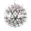 Modern Sparkling LED Stainless Steel Lighting Spark Ball Chandelier Pendant Lamp