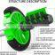 Customized Logo Fitness Twoway Ab Wheel roller Abdominal Core Strength Device Push Up Grab Hand Jump Rope With Knee Pads
