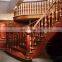 Hardwood Flooring up the Stairs Classic Look Roman Pillar Wood Railings