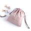 PandaSew 10x8cm Eco-Friendly Custom Logo Microfiber Fabric Jewelry Pouch Packaging Drawstring Bag
