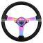 Car Spare Parts 350mm Wood Neo Chrome Deep Dish Japanese steering wheel Racing