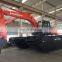 EONMAC 26 ton dredging amphibious excavator HK260SD in wetland/swamp/pond with pontoon