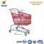 Red Plastic Unfolding Vegetables Shopping Trolley 100A