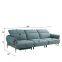 Modern Minimalist Leather Lift-Type Multifunctional Sofa Three Living Room Furniture Day-Bed Sofa Combination