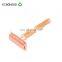Travel Mini Flexible Womens Face Shaving Rose Steel Stainless Traditional Safety Razor