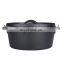 9 QT Dutch Oven Cast Iron Pot Outdoor Camp Cooking Camping Campfire Cookware