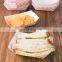 Food grade brown kraft paper lunch box Boat Box Shape Kraft Paper Container Fast Food Paper Tray
