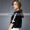 OEM Summer new round neck short sleeve knit cardigan paragraph Korean Fashion Slim linen jacket