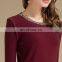 Plus Size Women Medium Length Clothing O Collar Slim Fit Cashmere Women Sweaters
