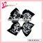 The newest design baby hair accessories leopard print pattern solid double layers ribbon bow barrette hair clip (DW--0045)