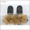 ladies winter sheepskin genuine leather mittens with long fur