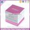 Luxury pink paperboard cosmetic box with plastic holder insert