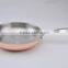 SA-12001 Tri-ply copper cookware set casting handle silicon spray 3 ply kitchware