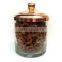 Glass Spice Jar With Copper Cover, Glass Jars for Bulk Foods, Sweet Candy Chocolate Cookie Jars BK1525