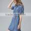 Uae Wholesale Clothes Women Dresses Casual Print Elegant Slim Denim Dresses Party Office Vestidos Ladies Dress Plus Size