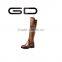 GD Fashion Women Round Toe Tall Zipper Flat Boots for Ladies