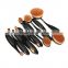 Useful Convenient portable oval makeup brush facial cleansing brush multifunctional make up brush set