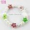 decorative eco-friendly colorful plastic bracelet kids flower bracelet beads