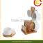 Cup Set With Bamboo Holder &coaster