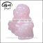 Fengshui Style Buddha Figurine Hand Carved Rose Quartz Buddha Sculpture