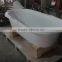 dual cast iron bath tub with roll top rim 60" with wooden cradle