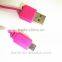 high quality fashion colorful micro retractable cable portable charge and data micro cable