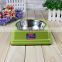 Eco-friendly Bamboo Fiber Pet Bowl with stainless steel bowl