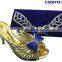 CSB6119 2016 the latest fashion woman italy style high heel sandal shoes with fashionable bags