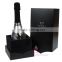 classic black luxury wine custom box with logo