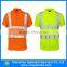 Hi-vis safety yellow polo t shirt , reflective tape t-shirt