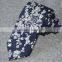 big flower pattern linen necktie, floral linen tie