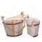 2016 European country style wooden bucket for garden deco