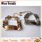 Gold and silver plated alloy engrave personalized bar bracelet
