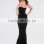 PS-38 Classic Long Strapless Mermaid Stain Low Back Special Occasion Prom Gown Strapless Black Simple Prom Dress